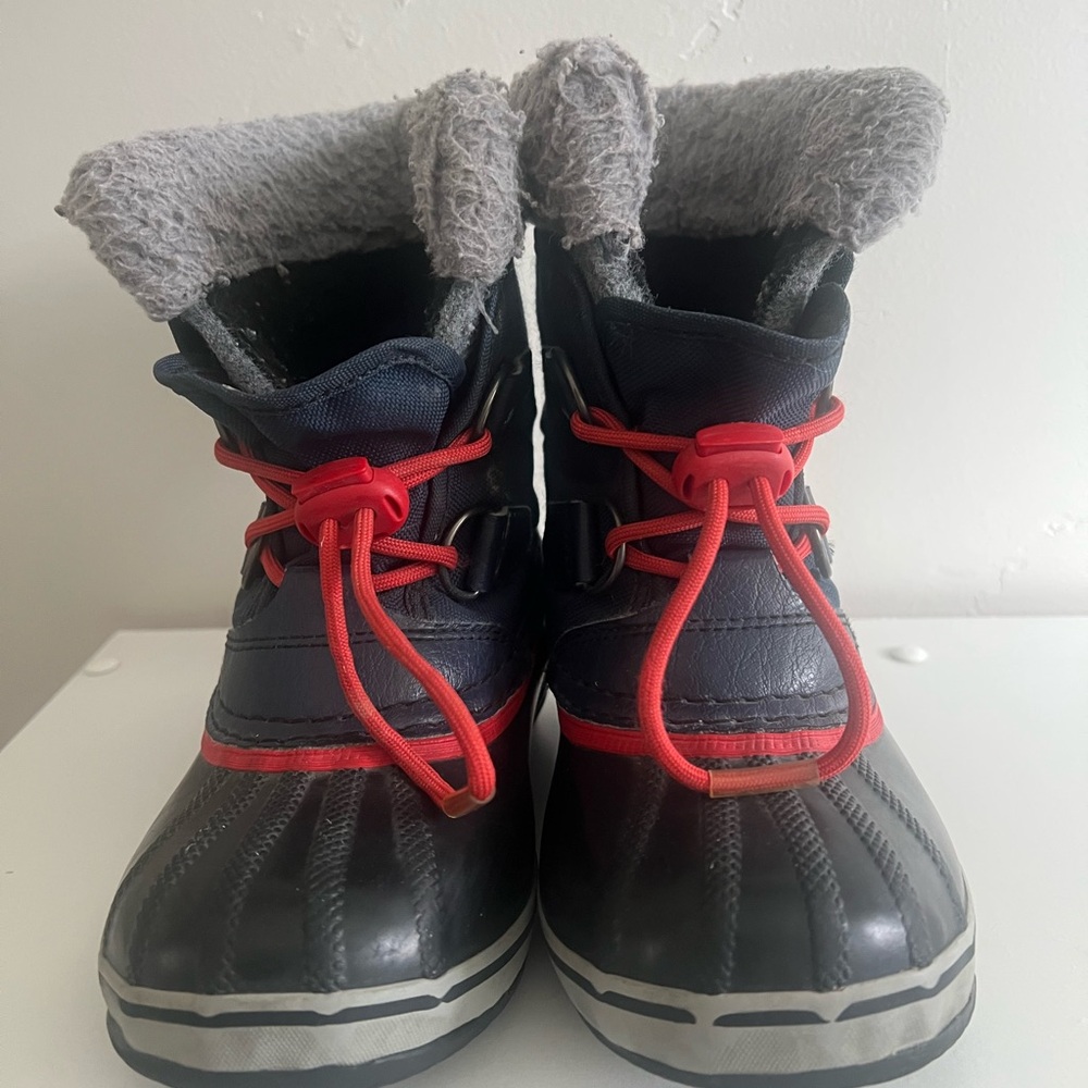 Kids Sorel Waterproof Winter Boots - Blue and Red